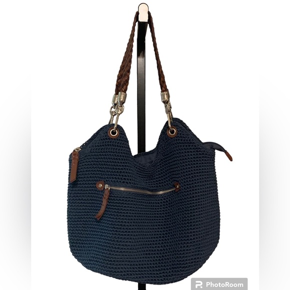 The Sak Handbags - The Sak navy blue crochet bag
